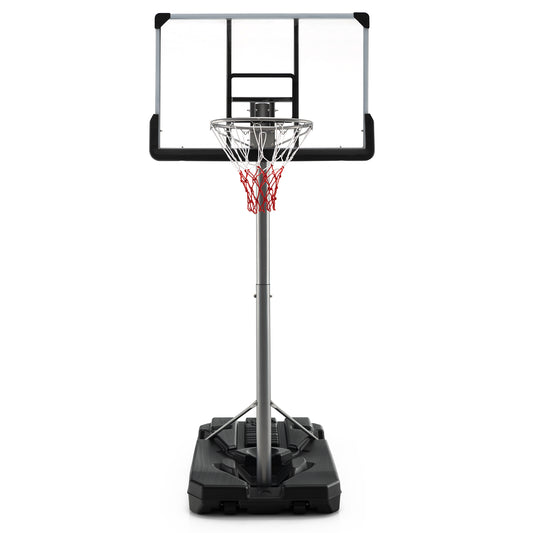 Basketball Hoop with 5.4-6.6FT Adjustable Height and 50 Inch Backboard, Black Sport Equipments Black at Gallery Canada