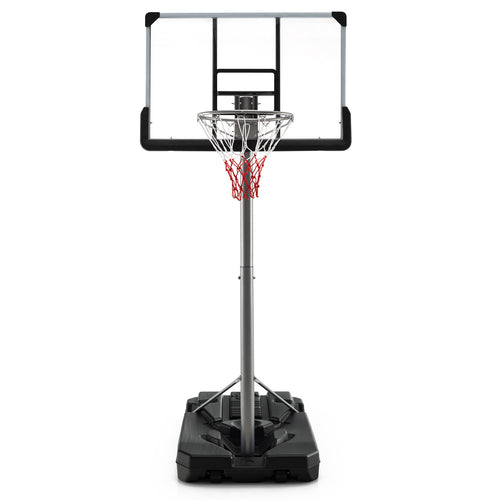 Basketball Hoop with 5.4-6.6FT Adjustable Height and 50 Inch Backboard, Black