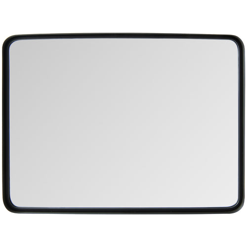 Rectangular Wall Mount Bathroom Mirror, Solid Steel Frame, M, Black