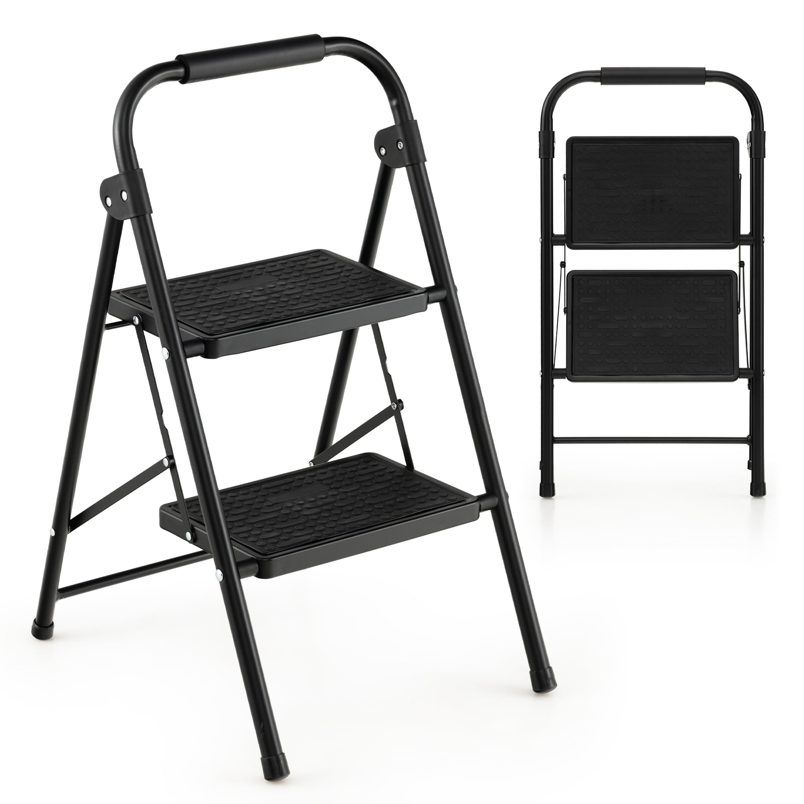2-Step Ladder, Wide Anti-Slip Pedal, Black Ladders at Gallery Canada