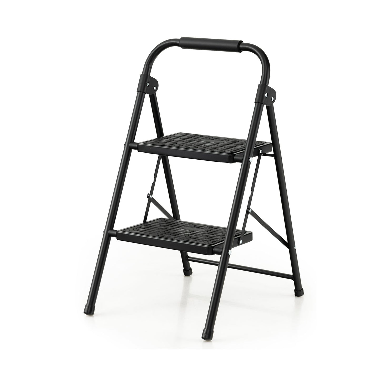 2-Step/3-Step Ladder with Wide Anti-Slip Pedal-2-Step, Black Ladders at Gallery Canada