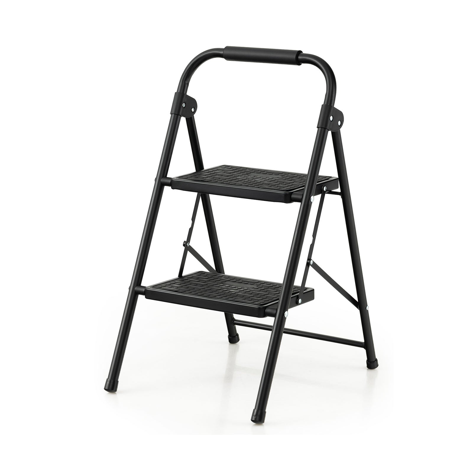2-Step/3-Step Ladder with Wide Anti-Slip Pedal-2-Step, Black Ladders at Gallery Canada