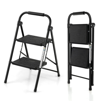 2-Step/3-Step Ladder with Wide Anti-Slip Pedal-2-Step, Black Ladders at Gallery Canada