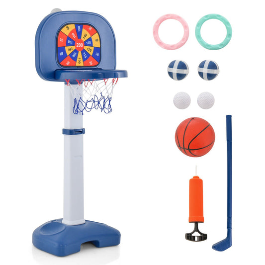 4-In-1 Adjustable Kids Basketball Hoop with Ring Toss Sticky Ball at Gallery Canada