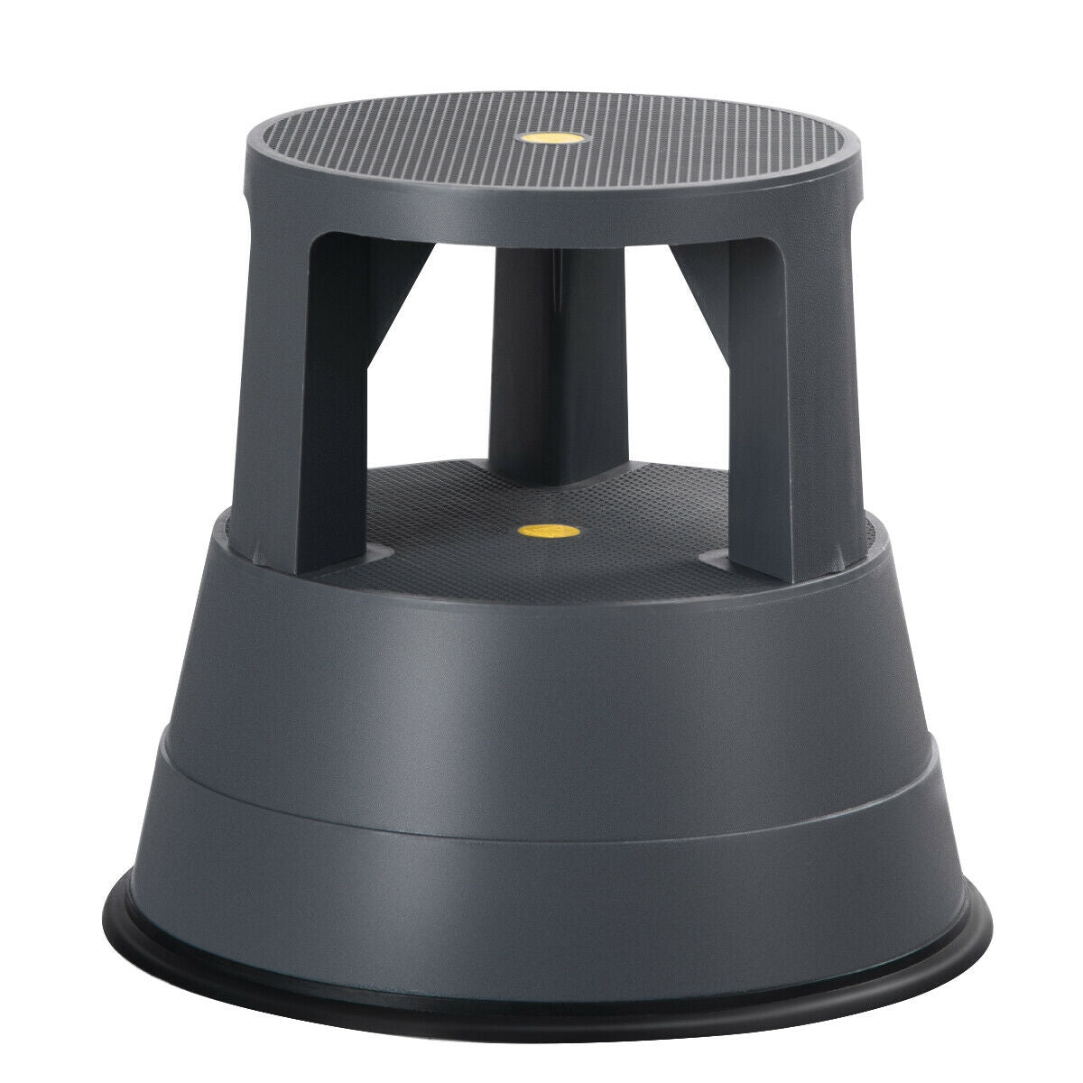 330 lbs Step Stool, Non-Slip Rubber Platform, Black