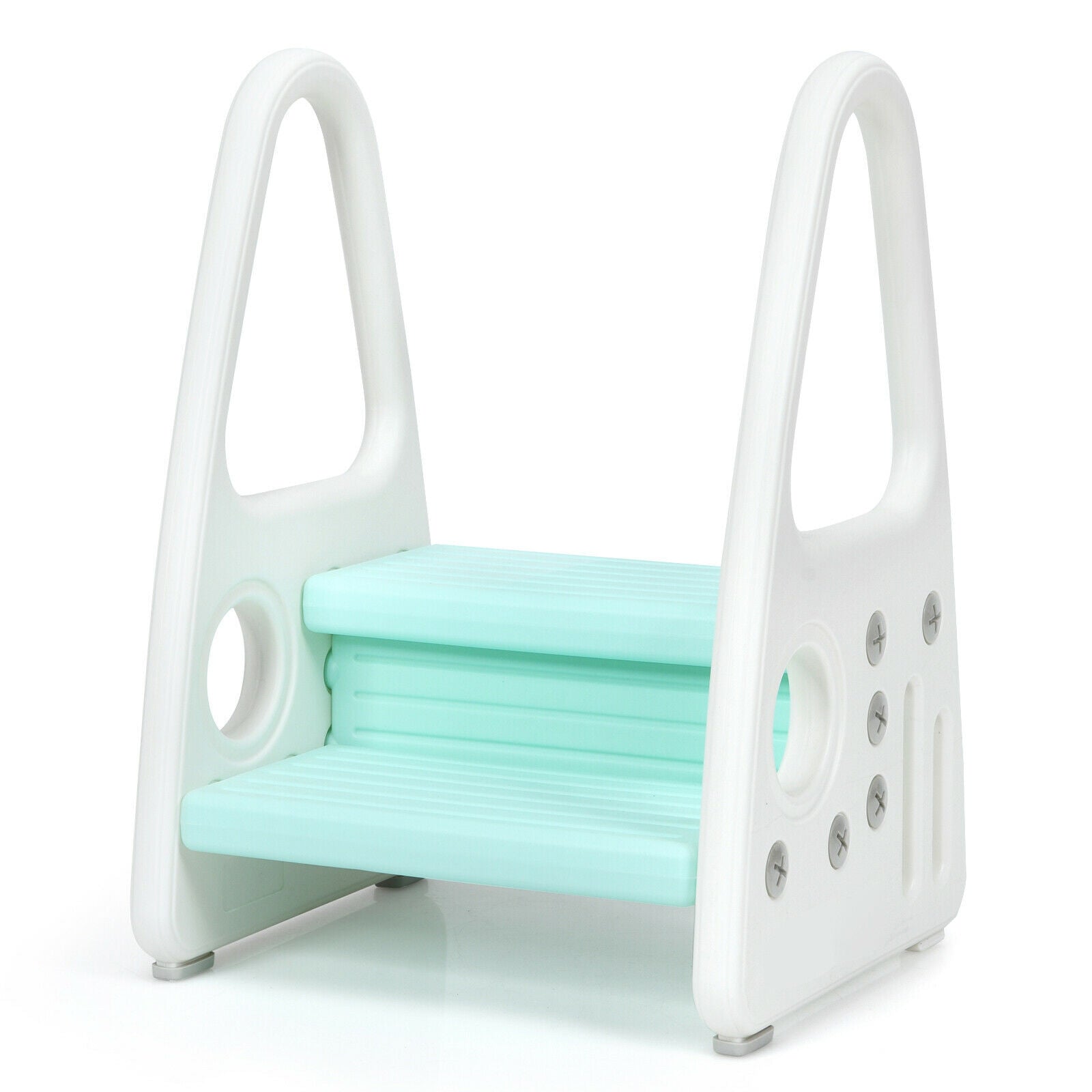 Kids Step Stool Learning Helper with Armrest for Kitchen Toilet Potty Training, Blue Toddler & Kids Furniture at Gallery Canada