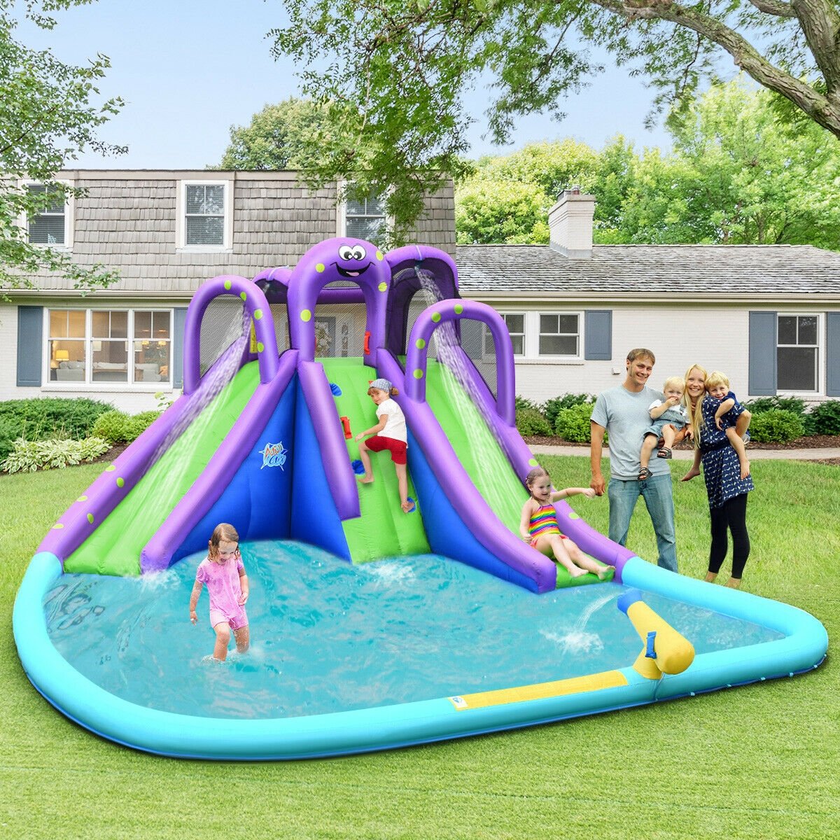 Inflatable Water Park Mighty Bounce House with Pool - Gallery Canada