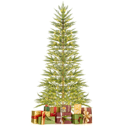 6.5/7.5 Ft Pre-lit Artificial Cypress Christmas Tree, Green