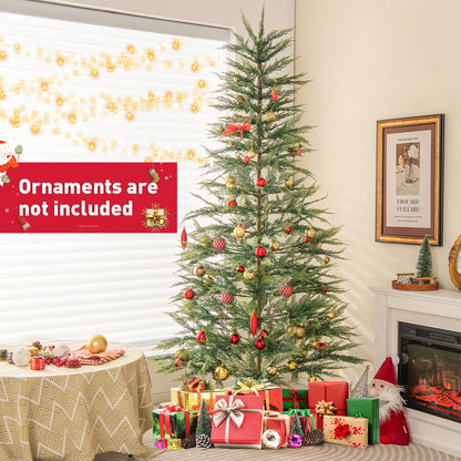 6.5/7.5 Ft Pre-lit Artificial Cypress Christmas Tree, Green