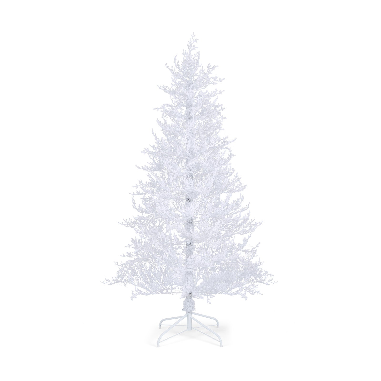 6 Feet Artificial Xmas Tree with 383 PE Branch Tips and 300 LED Lights, White Christmas Tree at Gallery Canada