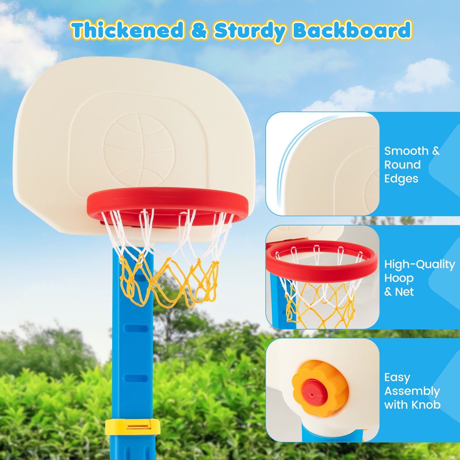 Kids Children Basketball Hoop Stand, Multicolor Toy Sports at Gallery Canada