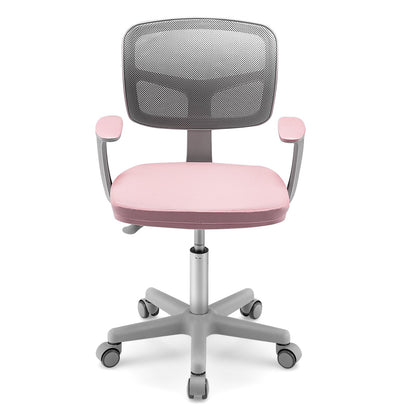 Adjustable Desk Chair with Auto Brake Casters for Kids, Pink - Gallery Canada