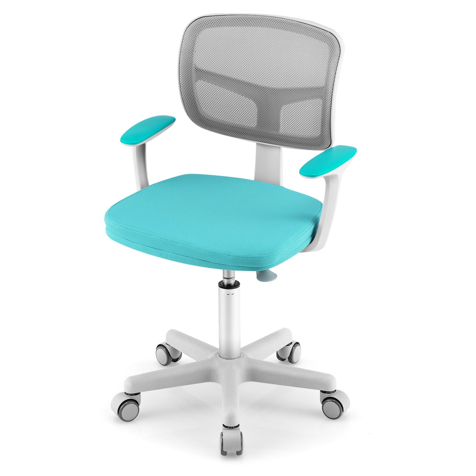 Adjustable Desk Chair with Auto Brake Casters for Kids, Green - Gallery Canada