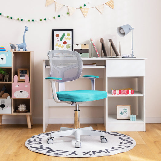 Adjustable Desk Chair with Auto Brake Casters for Kids, Green - Gallery Canada
