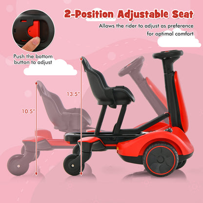 6V Kids Ride on Drift Car with 360° Spin and 2 Adjustable Heights, Red Powered Ride On Toys at Gallery Canada