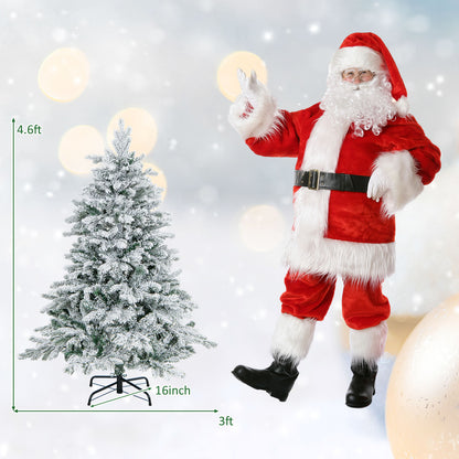 Flocked Christmas Tree With Warm White LED Lights, 4.5 ft, White Christmas Tree at Gallery Canada