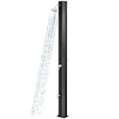 Outdoor Solar Heating 7.2 Ft Adjustable Shower Head, Black Portable Toilets & Showers Black at Gallery Canada