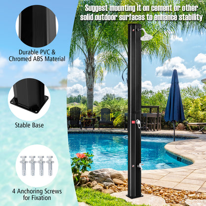 Outdoor Solar Heating 7.2 Ft Adjustable Shower Head, Black Portable Toilets & Showers at Gallery Canada