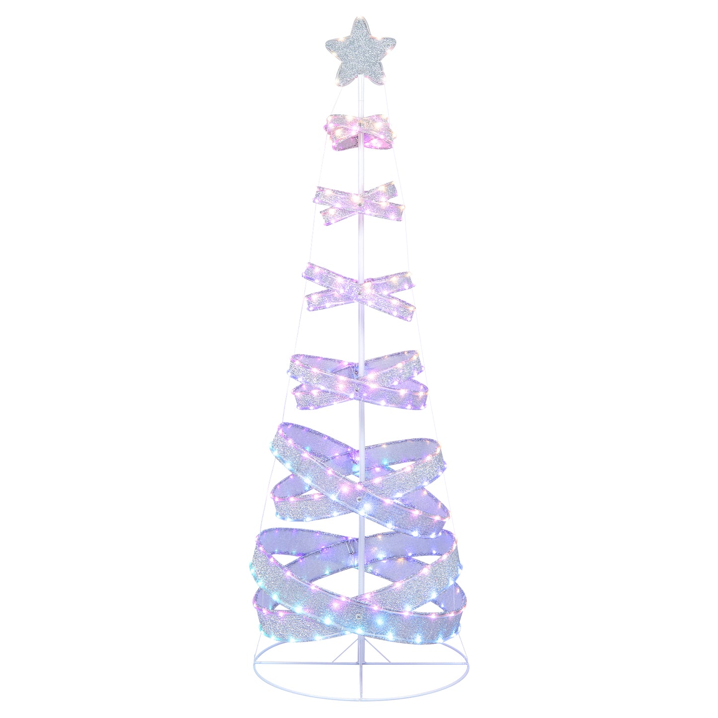 7 Feet Outdoor Spiral Christmas Tree, Xmas New Year Decoration, White Christmas Tree White at Gallery Canada