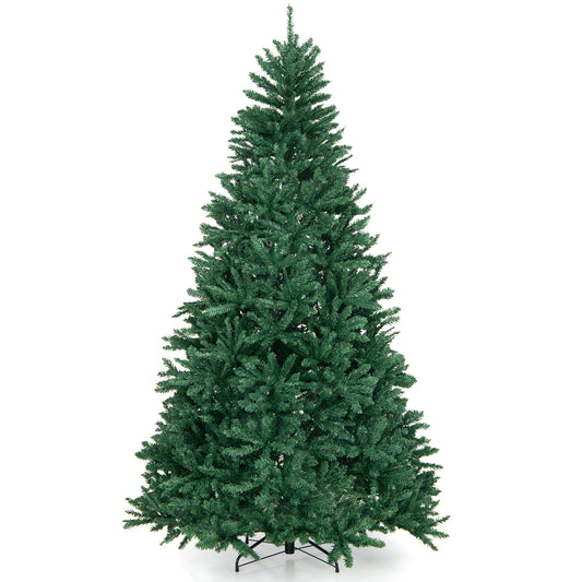 7.5 Feet Artificial Christmas Tree with Folding Metal Stand, Green Christmas Tree Green at Gallery Canada