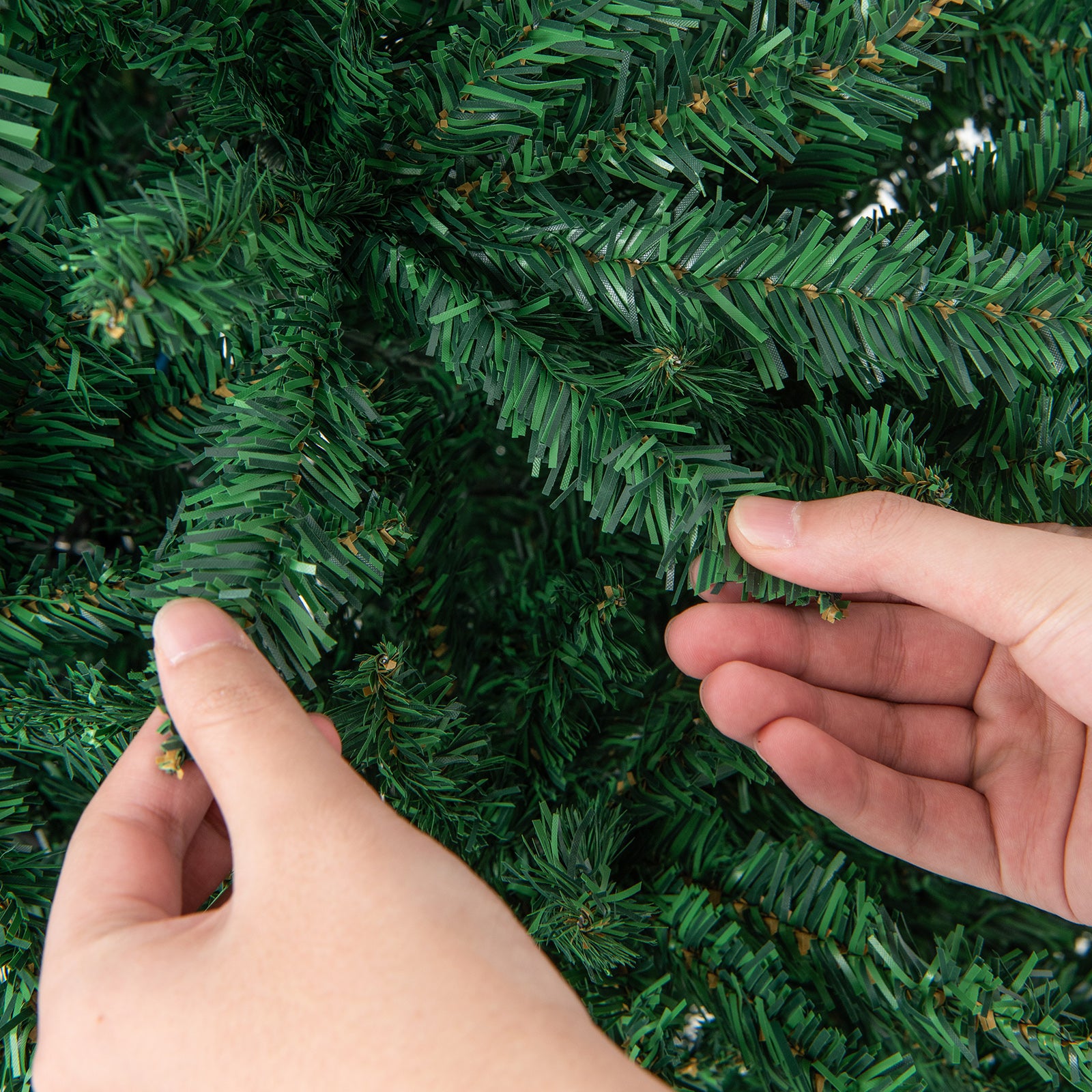 7.5 Feet Artificial Christmas Tree with Folding Metal Stand, Green Christmas Tree at Gallery Canada