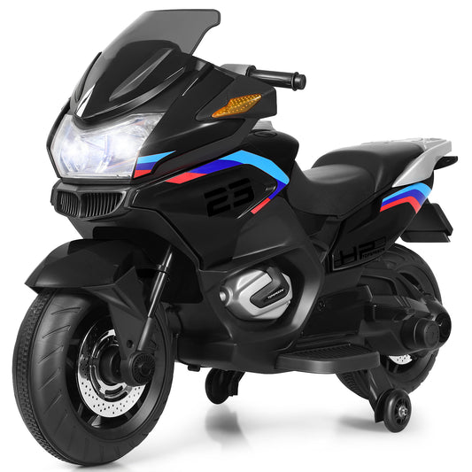 12V Kids Ride On Motorcycle Electric Motor Bike, Black Powered Ride On Toys Black at Gallery Canada