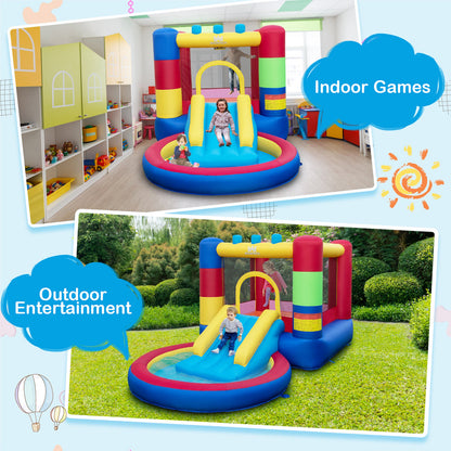 4-in-1 Jigsaw Theme Inflatable Bounce House with 480W Blower - Gallery Canada