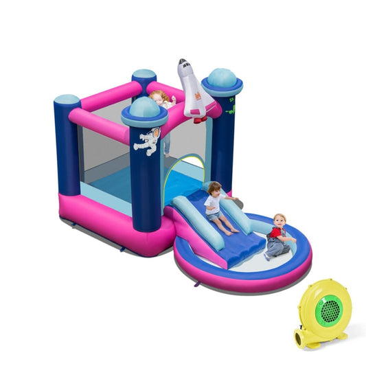 3-in-1 Inflatable Space-themed Bounce House with 480W Blower - Gallery Canada