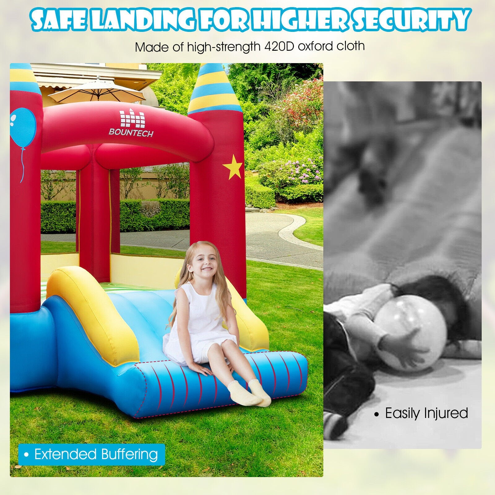 Inflatable Kids Bounce Castle with 480W Blower - Gallery Canada