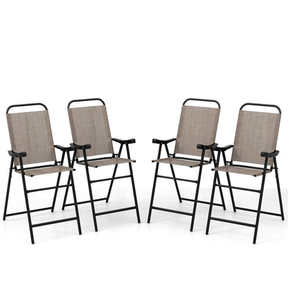 Patio Folding Bar Stool Set, Metal Frame, Footrest, Coffee Patio Bar Furniture at Gallery Canada