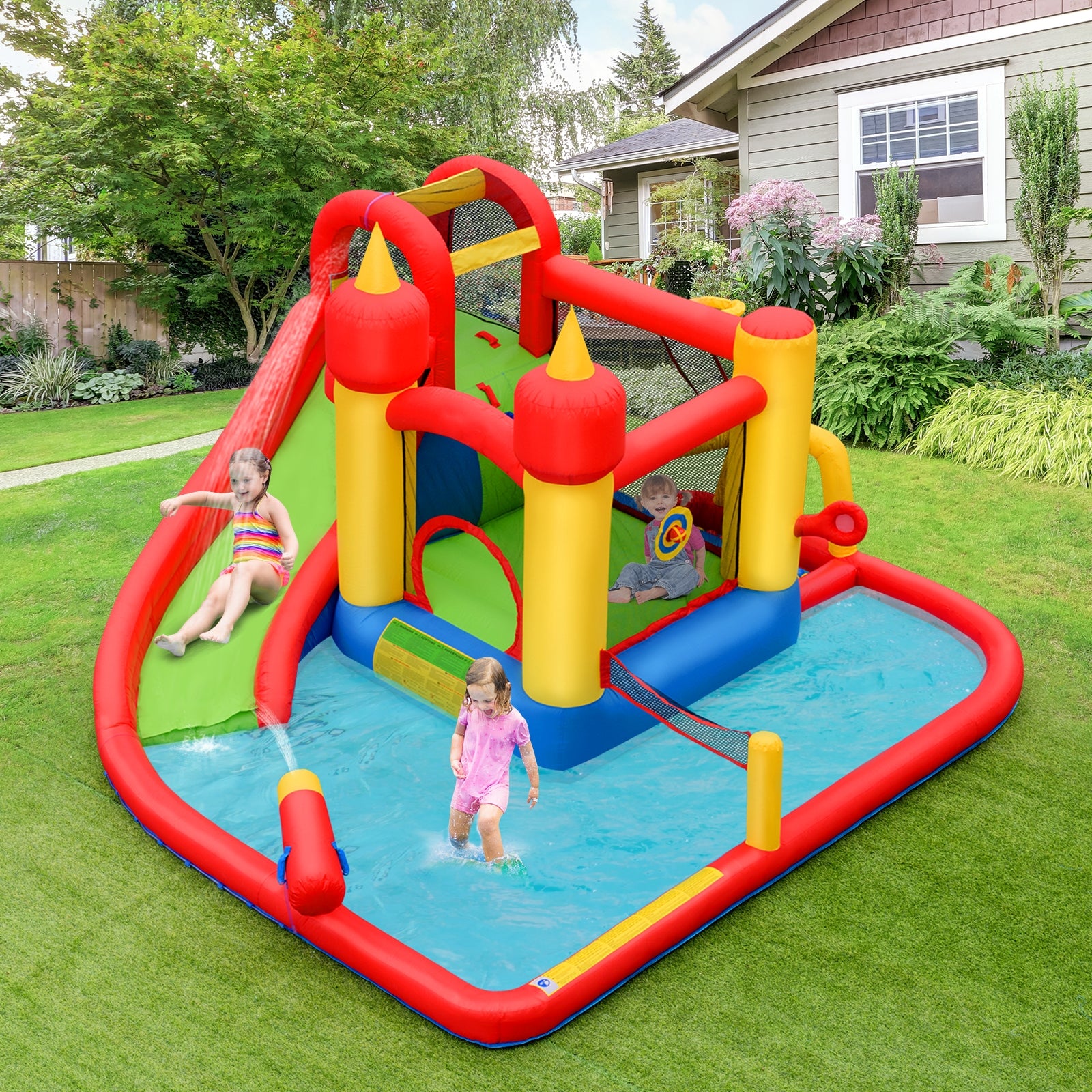 Inflatable Blow Up Water Slide Bounce House with 740W Blower Bounce House at Gallery Canada