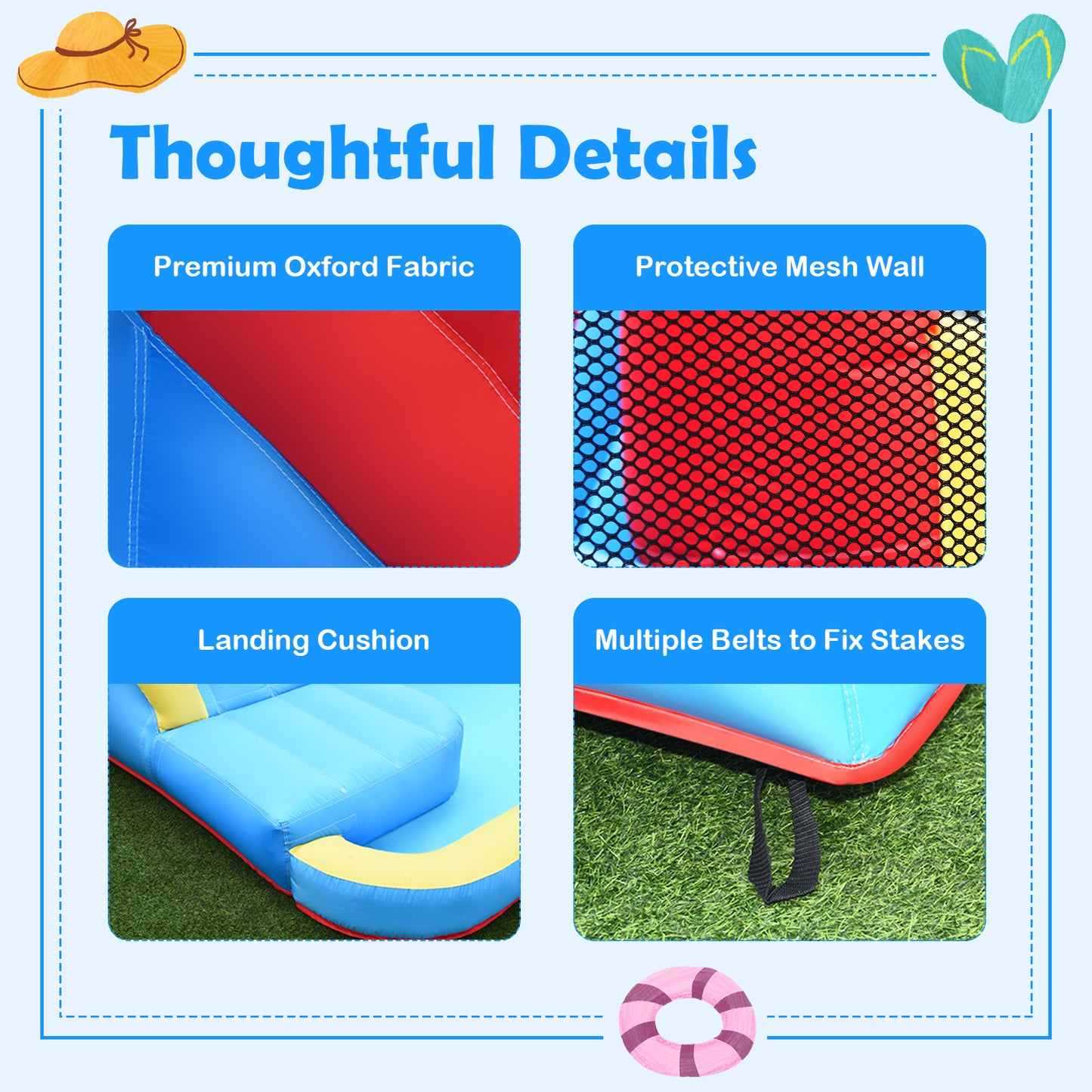 Inflatable Water Slide Bounce House with Water Cannon with 680W Blower Bounce House at Gallery Canada