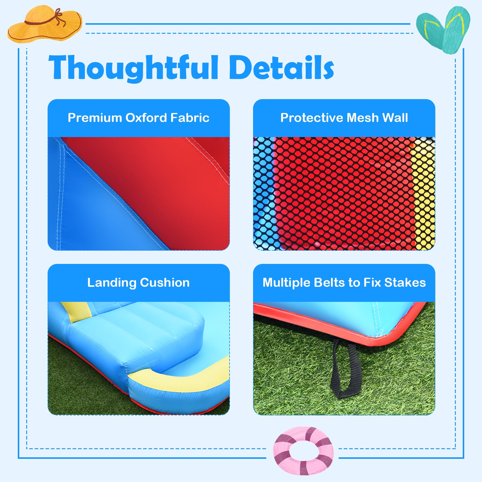 Inflatable Water Slide Bounce House with Water Cannon with 680W Blower Bounce House at Gallery Canada