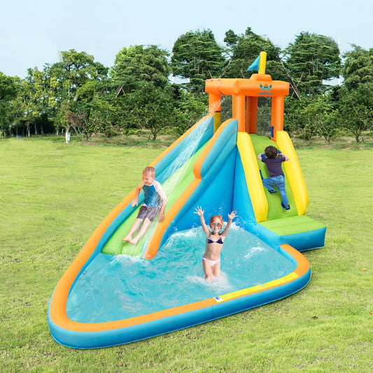 Inflatable Water Slide Kids Bounce House with 750W Blower - Gallery Canada