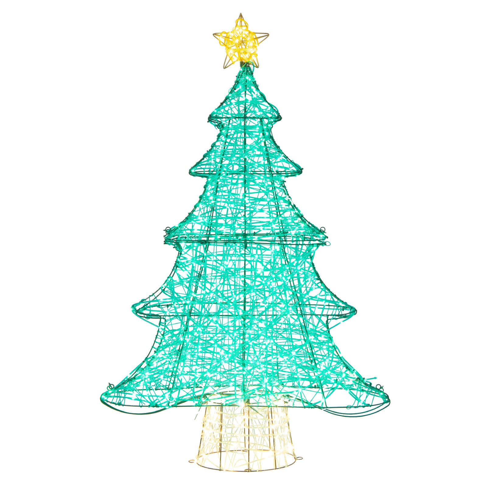 4 Feet Artificial Christmas Tree, 520 LED Lights, Top Star, Green Christmas Tree at Gallery Canada