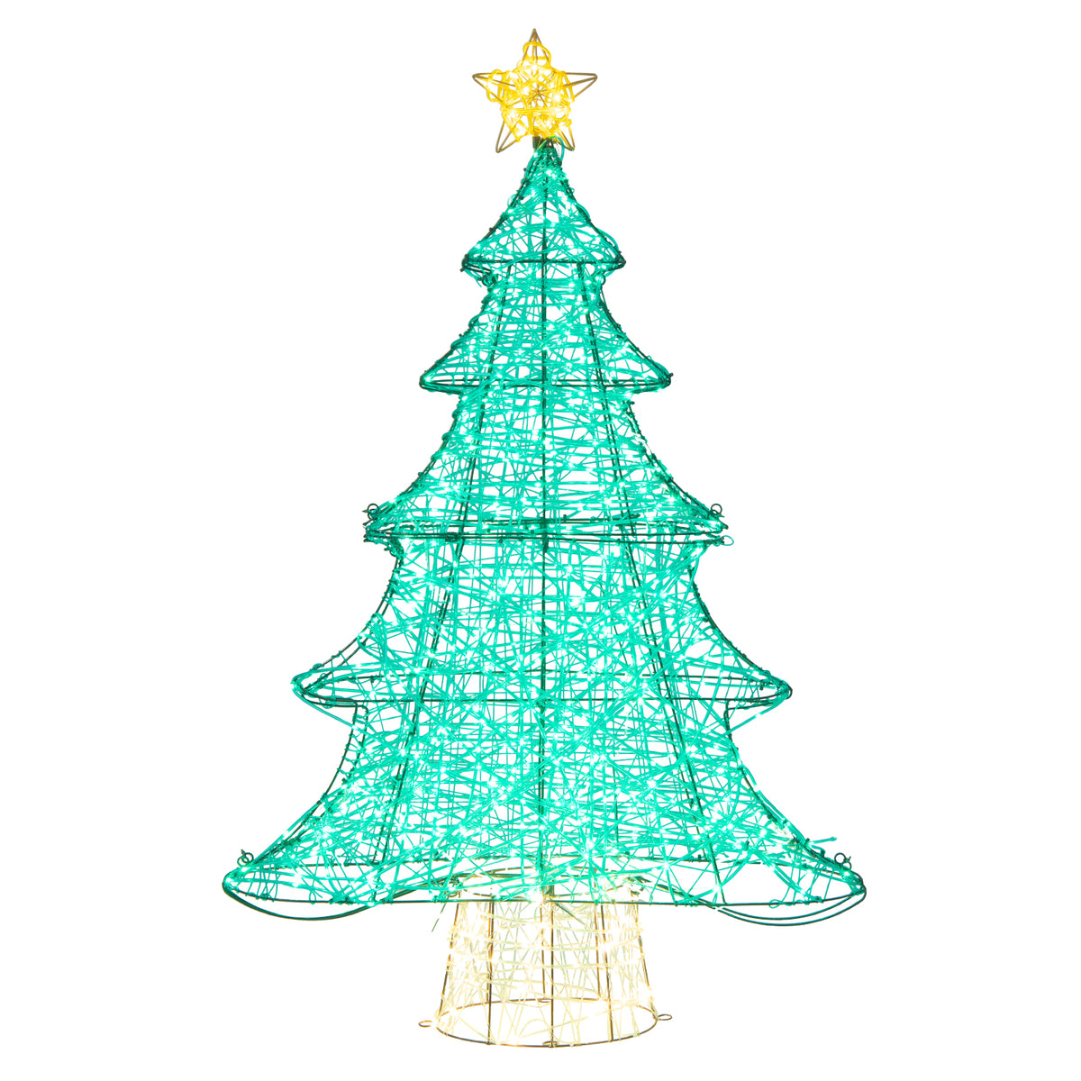 4 Feet Artificial Christmas Tree, 520 LED Lights, Top Star, Green Christmas Tree at Gallery Canada