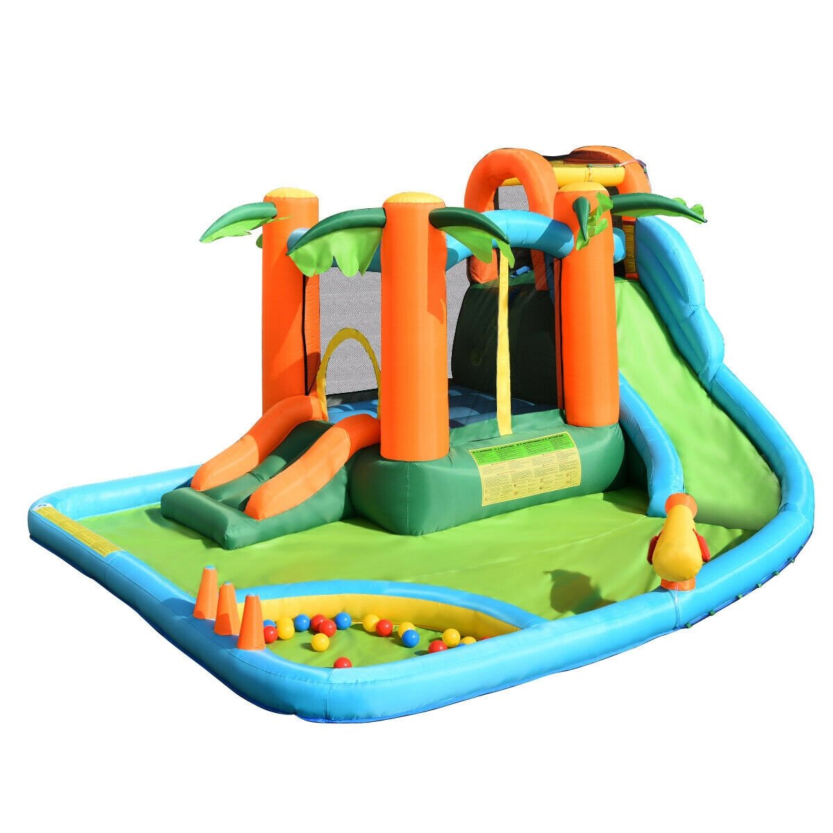 Kids Inflatable Water Slide Bounce House with Blower - Gallery Canada
