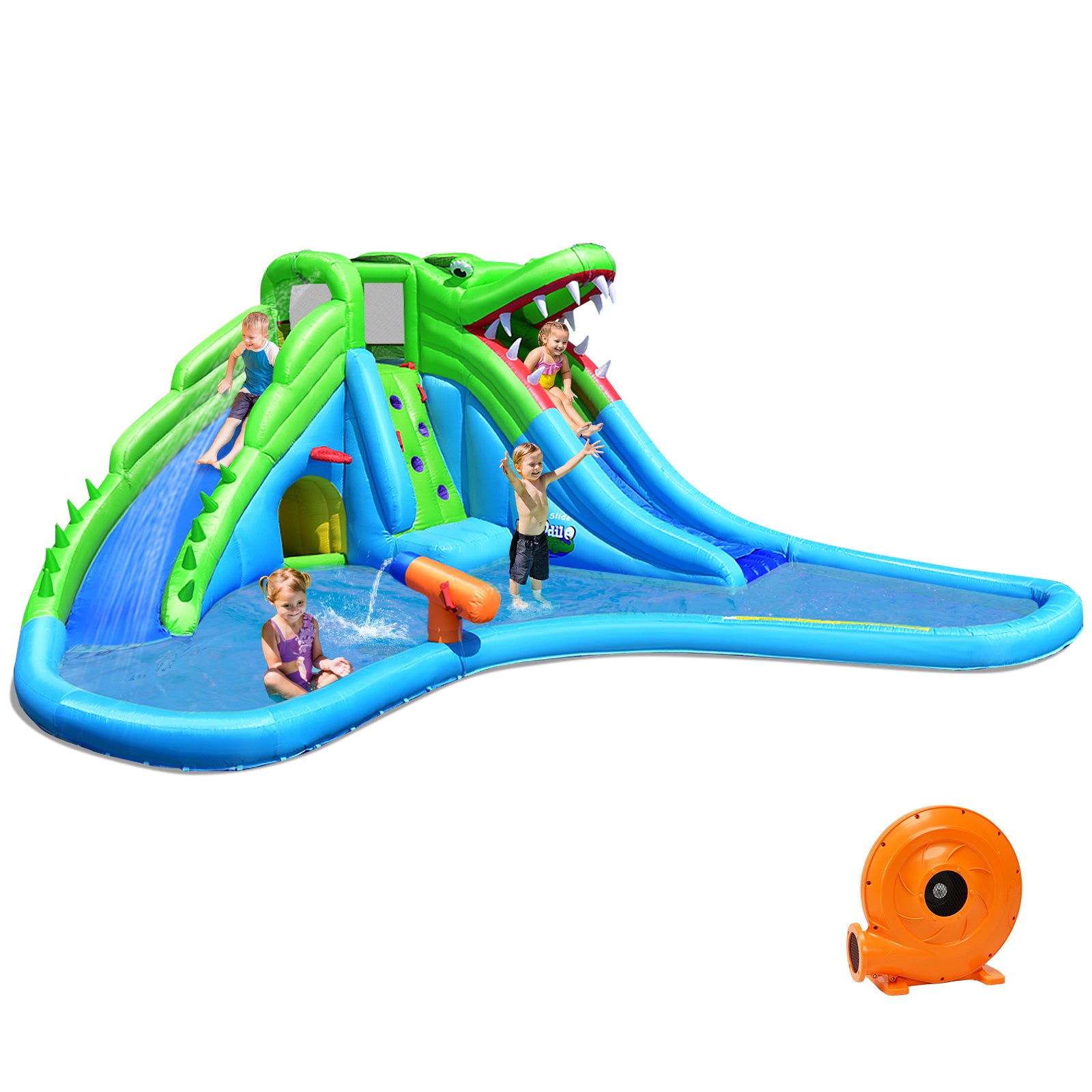 Inflatable Crocodile Water Slide Climbing Wall Bounce House Bounce House at Gallery Canada