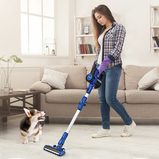 3-in-1 Handheld Cordless Stick Vacuum Cleaner with 6-cell Lithium Battery, Blue - Gallery Canada