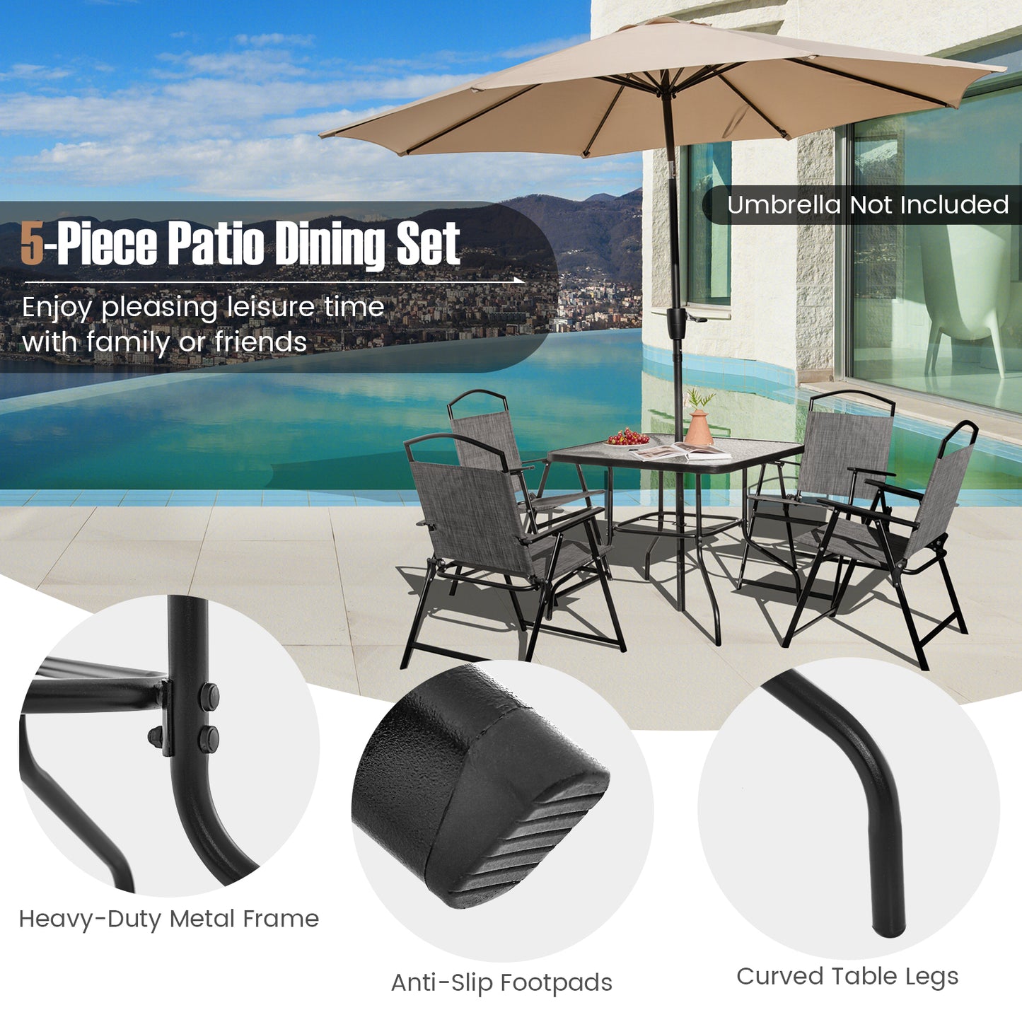 Patio Dining Set For 4, Gray Patio Dining Sets at Gallery Canada
