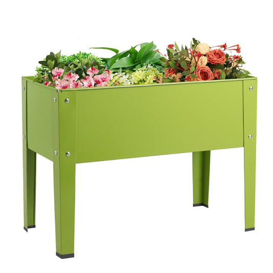 24.5 x 12.5 Inch Outdoor Elevated Garden Plant Stand Flower Bed Box, Green at Gallery Canada