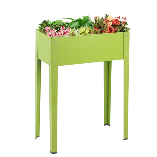 24.5 x 12.5 Inch Elevated Garden Plant Bed, Green Raised Garden Beds Green at Gallery Canada