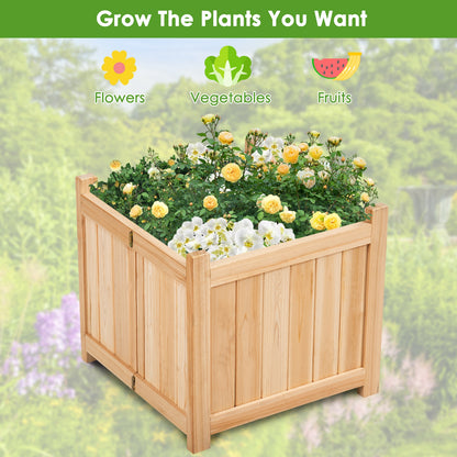 Foldable Flower Bed with Drainage Hole and Base Raised Garden Beds at Gallery Canada