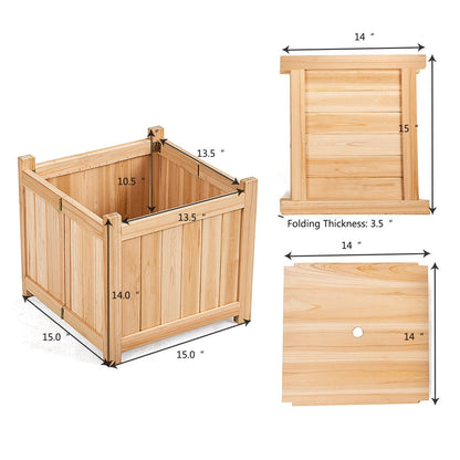 Foldable Flower Bed with Drainage Hole and Base Raised Garden Beds at Gallery Canada