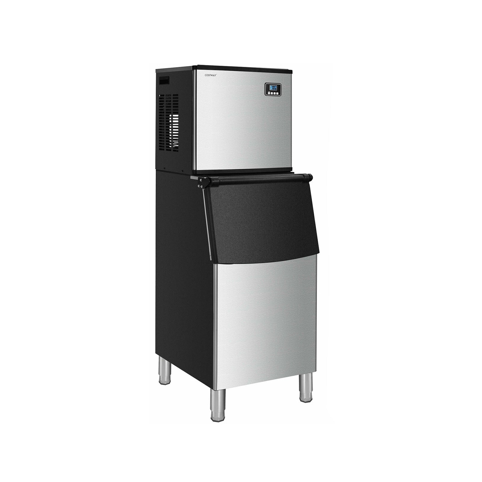 353LBS/24H Split Commercial Ice Maker with 198 LBS Storage Bin, Silver Ice Makers at Gallery Canada