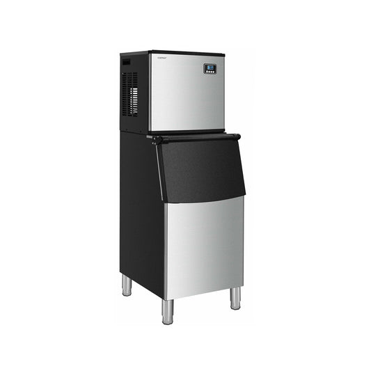 353LBS/24H Split Commercial Ice Maker with 198 LBS Storage Bin, Silver - Gallery Canada