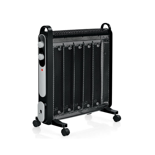 Electric Mica Space Portable Heater with Adjustable Thermostat, Black