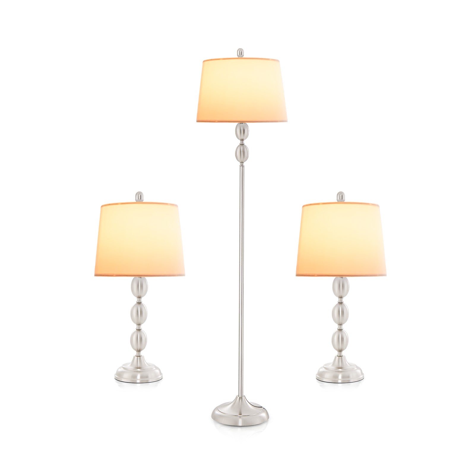 3-Piece Table And Floor Lamp Set Table & Floor Lamps Options at Gallery Canada
