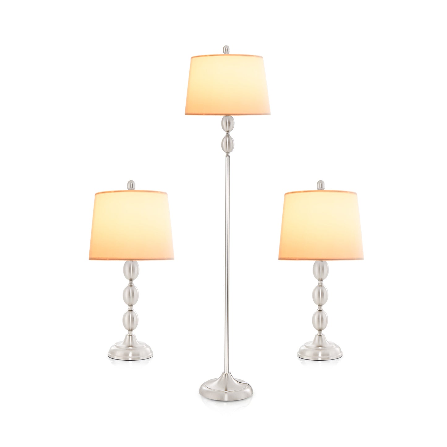 3-Piece Table And Floor Lamp Set Table & Floor Lamps Options at Gallery Canada