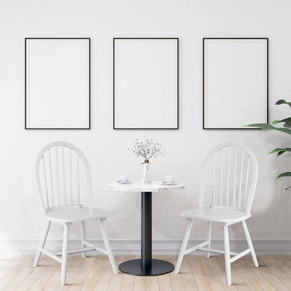 Set of 2 Windsor Wood Chairs, Spindle Back, White